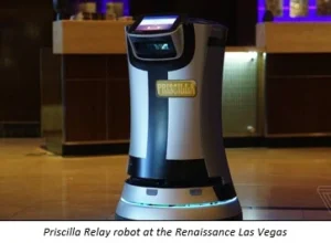 Priscilla Relay robot at the Renaissance Las Vegas