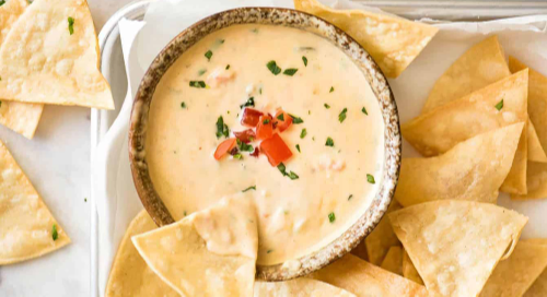 High Protein Healthier Queso Dip