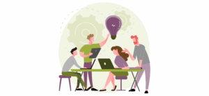marketing and design team illustration